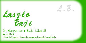 laszlo baji business card