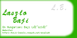 laszlo baji business card